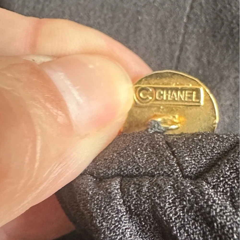 CHANEL Vintage Black Sleeveless Peter Pan Collar Mini Dress with Gold Buttons - Picture 8 of 13